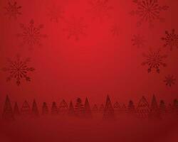 Natale sfondo con splendente stelle, coriandoli, ghirlanda e colorato palle. nuovo anno e Natale vettore carta illustrazione su rosso sfondo