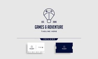 gioco logo design controller palloncino il viaggio illustrazione vettoriale icona elemento vettore