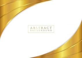 design del telaio di lusso in oro a forma di curva moderna astratta con spazio vettore