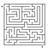 labirinto gioco illustrazione, labirinto vettore piazza forma, puzzle gioco per bambini.