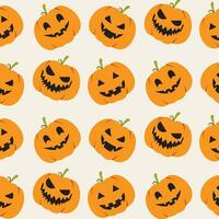 Halloween zucca illustrazione senza soluzione di continuità modello sfondo vettore