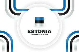 Estonia indipendenza giorno celebrare design vettore