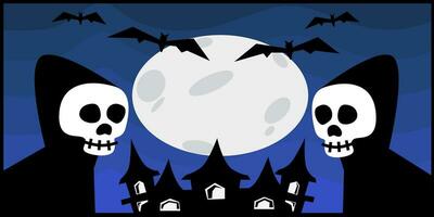 contento Halloween piatto design sfondo. Halloween sfondo, Halloween bandiera vettore