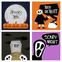 Halloween festa illustrazione carte vettore