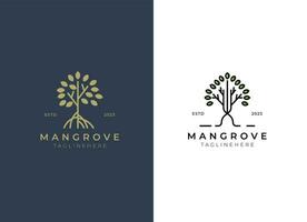 mangrovia albero logo design modello vettore