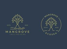 mangrovia albero logo design modello vettore