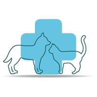 illustrazione di il logo di un' veterinario clinica. vettore