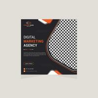 digitale marketing agenzia per attività commerciale creativo e pulito sociale media promozione inviare vettore modello design