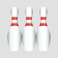 bowling perno isolato su bianca vettore illustrazione