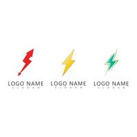 energia fulmine logo vettore illustrazione attività commerciale elemento e simbolo design