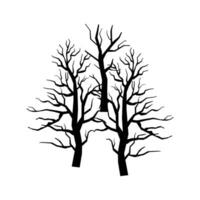 vettore impostato di morto selvaggio albero silhouette