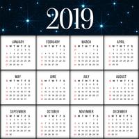 Fondo elegante astratto del nuovo anno 2019 del calendario vettore