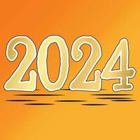 nuovo anno logo design 2024 vettore