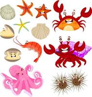 mare creature clipart collezione vettore