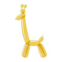 palloncino giallo giraffa vettore