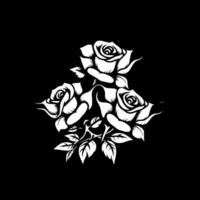 Rose, minimalista e semplice silhouette - vettore illustrazione