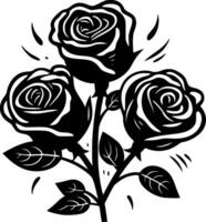 Rose - minimalista e piatto logo - vettore illustrazione