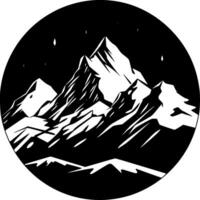 montagna, minimalista e semplice silhouette - vettore illustrazione