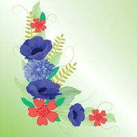 colorato fiore mazzo disposizione, bellissimo composizione con colorato papavero fiori. vettore