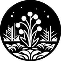 giardino - minimalista e piatto logo - vettore illustrazione