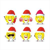 Santa Claus emoticon con giallo ciliegia cartone animato personaggio vettore