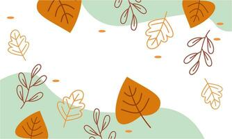 mano disegnato autunno le foglie sfondo logo vettore
