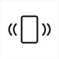 vibrazione su Telefono icona vettore illustrazione simbolo