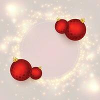 impostato rosso Natale palla e trasparente bicchiere con neve effetto isolato. collezione diverso Natale palla modello. nuovo anno giocattolo decorazione - azione vettore