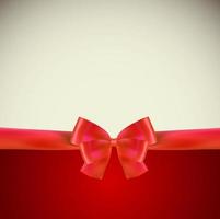 carta regalo con nastro rosso e fiocco. illustrazione vettoriale eps10