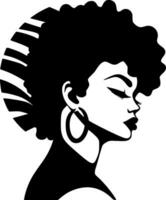 nero donna, minimalista e semplice silhouette - vettore illustrazione