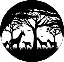 Africa, minimalista e semplice silhouette - vettore illustrazione