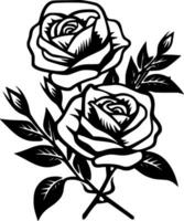 Rose - minimalista e piatto logo - vettore illustrazione