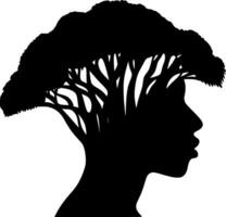 Africa, minimalista e semplice silhouette - vettore illustrazione