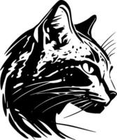 gatto selvatico, minimalista e semplice silhouette - vettore illustrazione