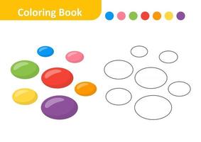 libro da colorare per bambini, vettore ovale