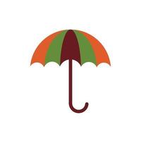 icona di stile piatto estivo ombrello vettore