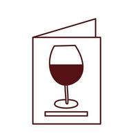 bicchiere di vino drink nel menu della carta vettore