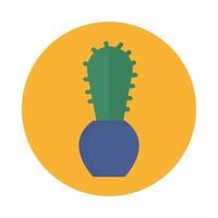 pianta di cactus isolata all'interno del disegno vettoriale del vaso