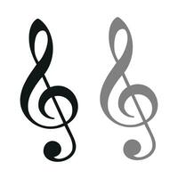 triplo chiave icona isolato al di sopra di bianca sfondo. musicale vettore icone per siti web, musicale applicazioni e decorazione scopi