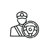 autista linea icona isolato su bianca sfondo vettore