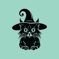 raccapricciante Halloween nero gatto vettore design