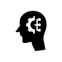 cervello processi simbolo, cervello processi icona, mente gestione icona disegno, logo, isolato su bianca sfondo vettore