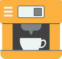 caffè macchina piatto illustrazione. davanti Visualizza di caffè macchina. vettore. vettore