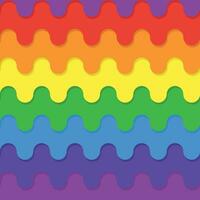 carta modello nel il modulo di un' arcobaleno di colorato liquido si scioglie. vettore