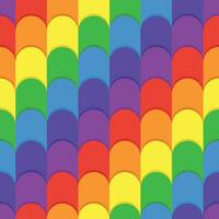 geometrico senza soluzione di continuità modello nel il modulo di arcobaleno colorato colorato onde. vettore