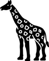 solido icona per giraffa vettore