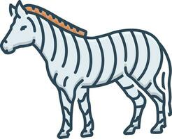colore icona per zebra vettore