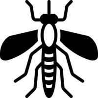 solido icona per zanzara vettore