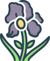 colore icona per iris fiori vettore