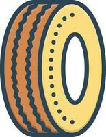 colore icona per pneumatico vettore